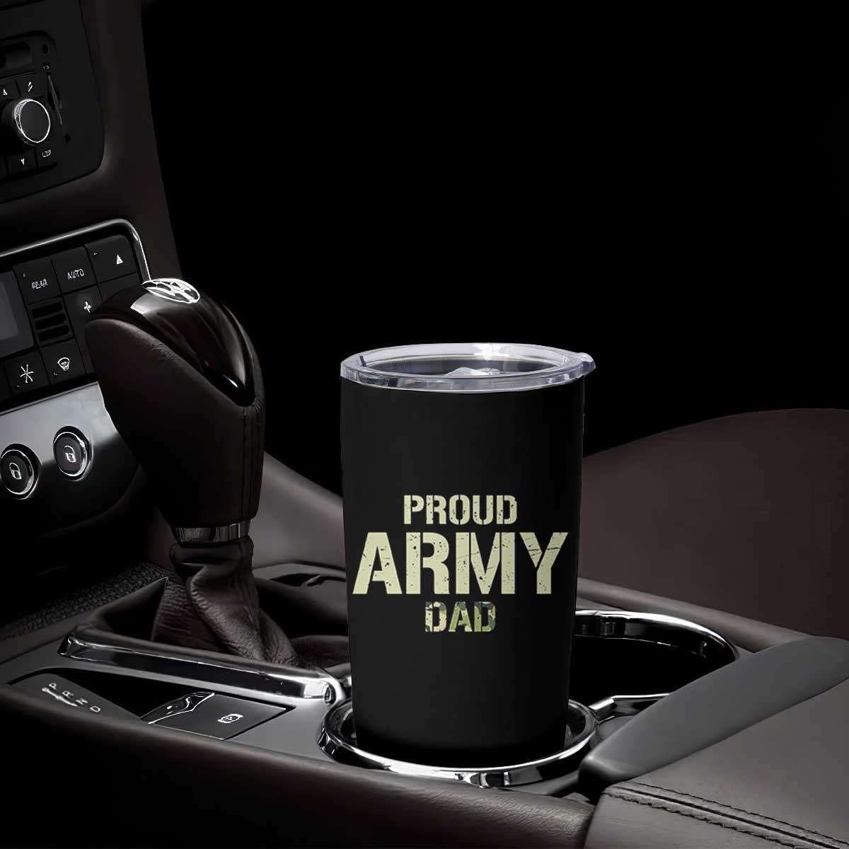 Proud Army Dad Tumbler Cup Military Camo American Flag Father's Day