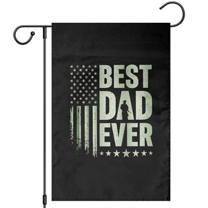 Best Dad Ever Garden Flag Military Camo American Flag Father's Day