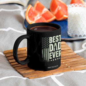 Best Dad Ever Coffee Mug Military Camo American Flag Father's Day