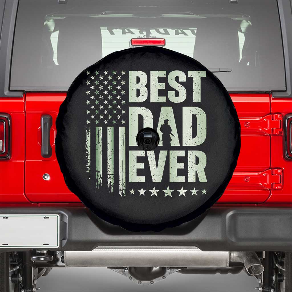 Best Dad Ever Spare Tire Cover Military Camo American Flag Father's Day