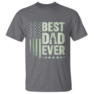 Best Dad Ever T Shirt Military Camo American Flag Father's Day