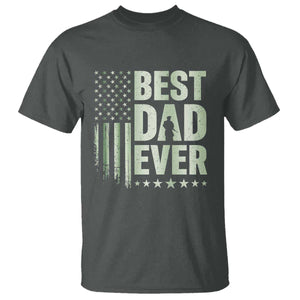 Best Dad Ever T Shirt Military Camo American Flag Father's Day