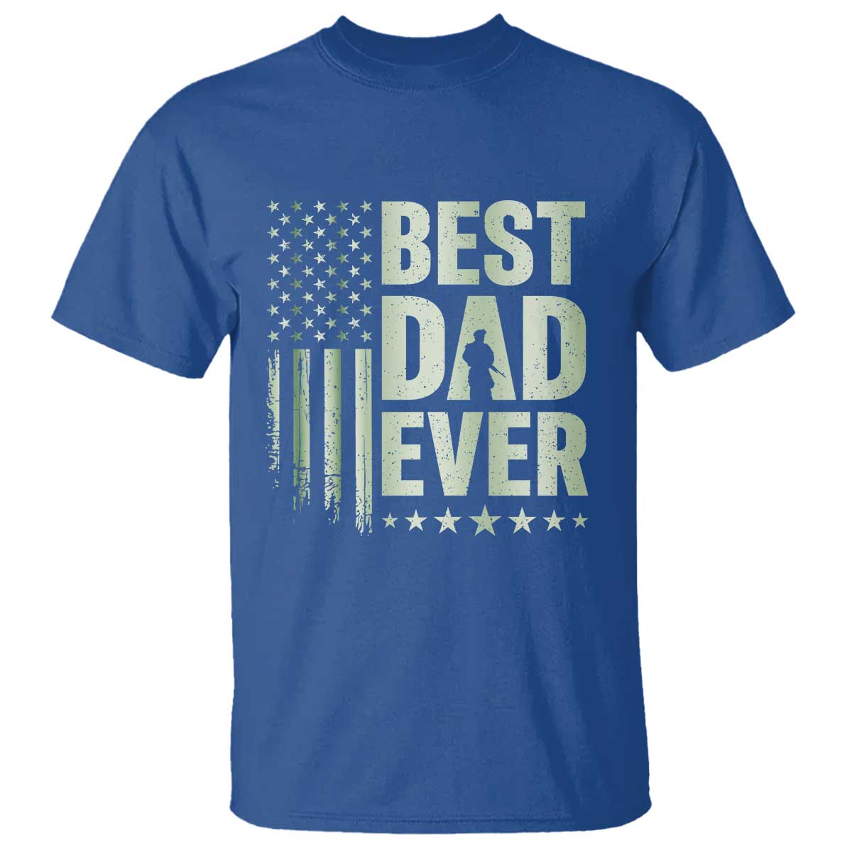 Best Dad Ever T Shirt Military Camo American Flag Father's Day