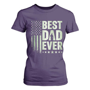 Best Dad Ever T Shirt For Women Military Camo American Flag Father's Day