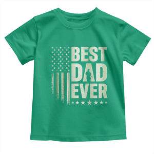 Best Dad Ever Toddler T Shirt Military Camo American Flag Father's Day