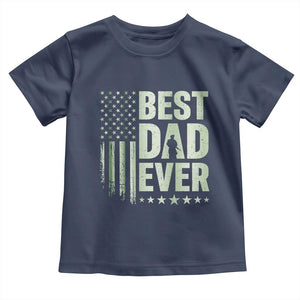 Best Dad Ever Toddler T Shirt Military Camo American Flag Father's Day