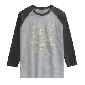 Husband Daddy Protector Hero Veteran Raglan Shirt Father's Day American Flag Camouflage