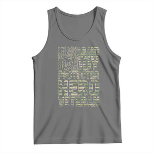 Husband Daddy Protector Hero Veteran Tank Top Father's Day American Flag Camouflage