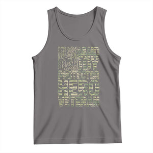 Husband Daddy Protector Hero Veteran Tank Top Father's Day American Flag Camouflage