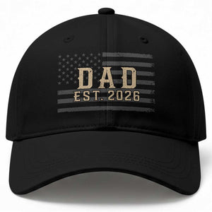 Dad Est 2026 Baseball Cap Promoted to Daddy New Dad