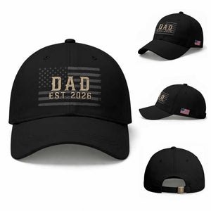 Dad Est 2026 Baseball Cap Promoted to Daddy New Dad