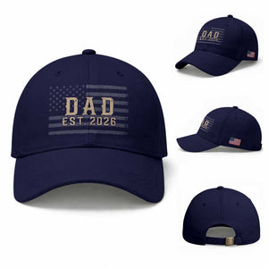 Dad Est 2026 Baseball Cap Promoted to Daddy New Dad