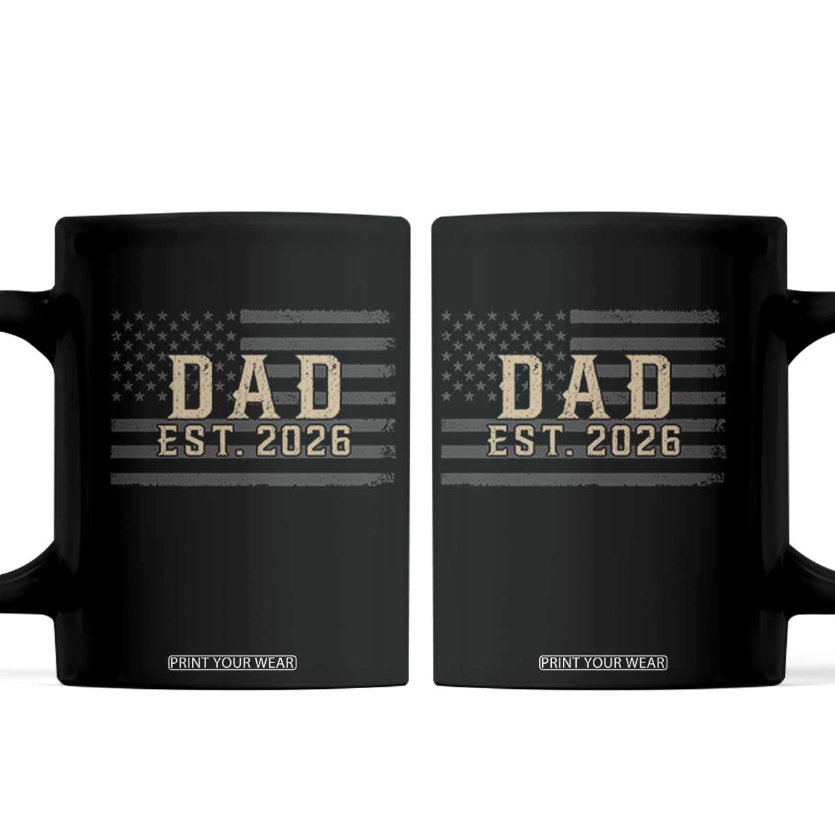 Dad Est 2026 Coffee Mug Promoted to Daddy New Dad