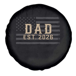 Dad Est 2026 Spare Tire Cover Promoted to Daddy New Dad TS14 Print Your Wear