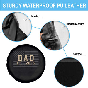 Dad Est 2026 Spare Tire Cover Promoted to Daddy New Dad TS14 Print Your Wear