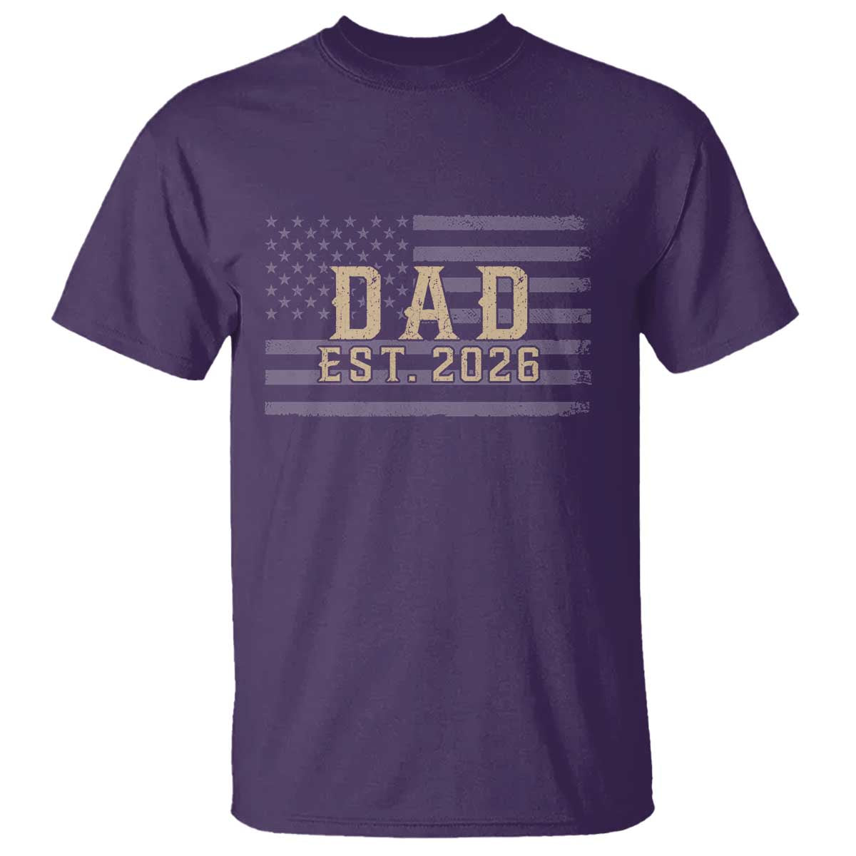 Dad Est 2026 T Shirt Promoted to Daddy New Dad TS14 Purple Print Your Wear