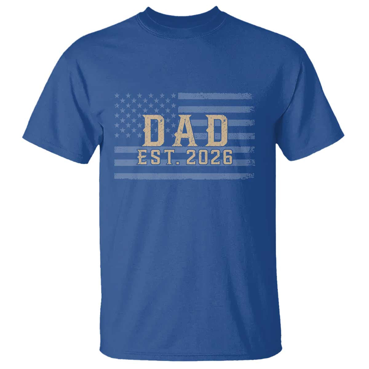 Dad Est 2026 T Shirt Promoted to Daddy New Dad TS14 Royal Blue Print Your Wear