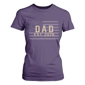 Dad Est 2026 T Shirt For Women Promoted to Daddy New Dad