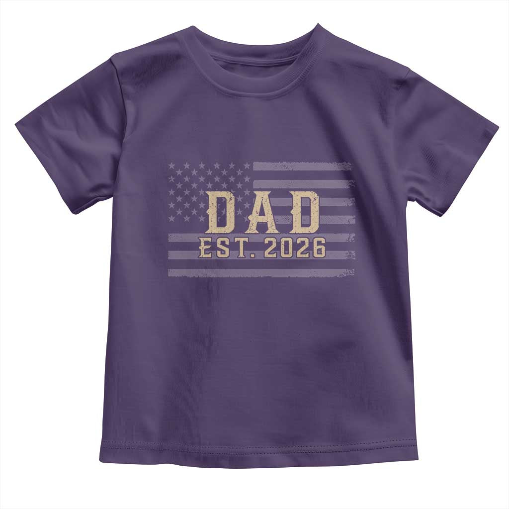 Dad Est 2026 Toddler T Shirt Promoted to Daddy New Dad