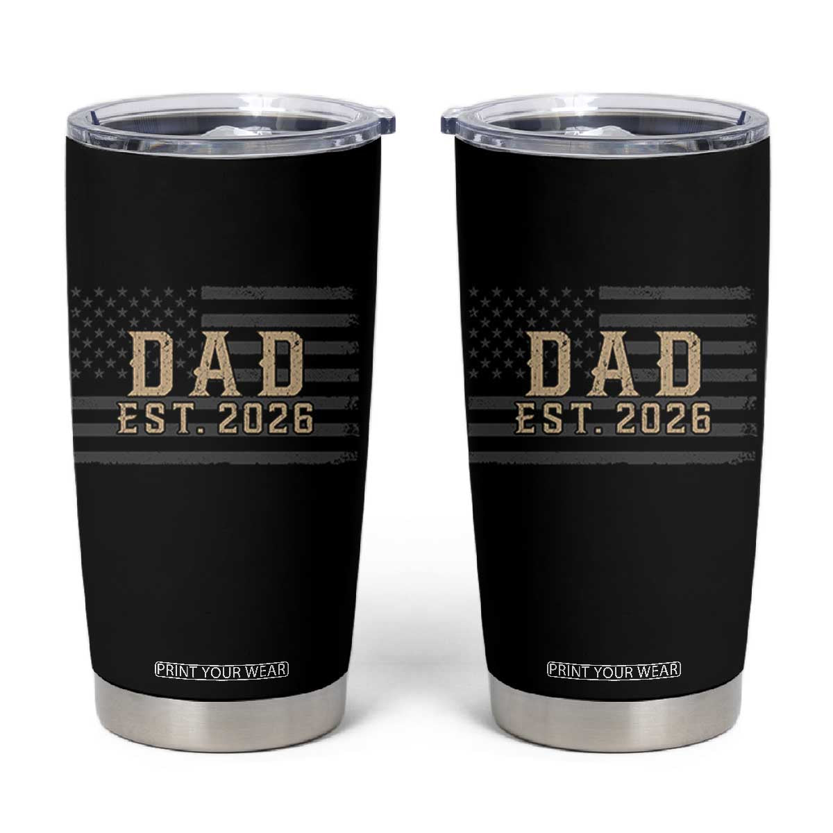 Dad Est 2026 Tumbler Cup Promoted to Daddy New Dad