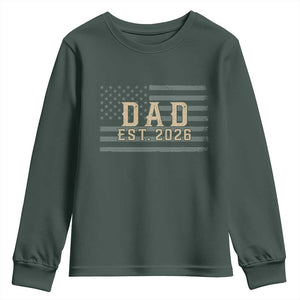Dad Est 2026 Youth Sweatshirt Promoted to Daddy New Dad