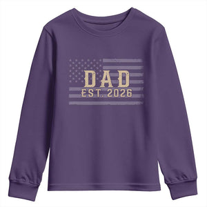 Dad Est 2026 Youth Sweatshirt Promoted to Daddy New Dad