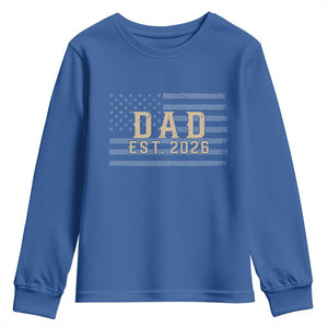 Dad Est 2026 Youth Sweatshirt Promoted to Daddy New Dad