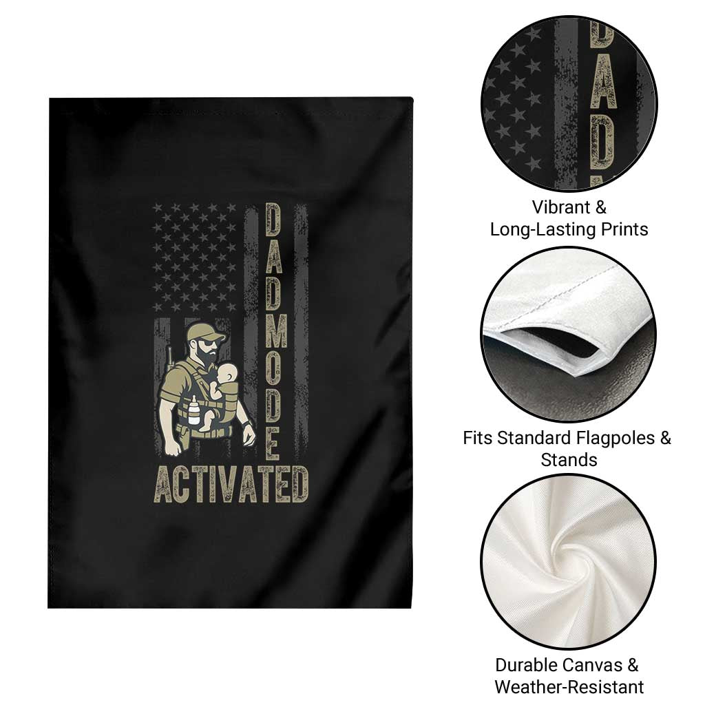 Dad Mode Activated Garden Flag Tactical Baby Carrier Military Father Amerian Flag TS14 Print Your Wear