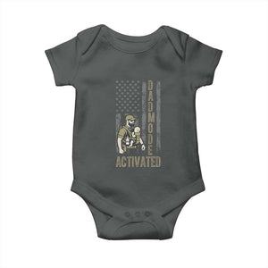 Dad Mode Activated Baby Onesie Tactical Baby Carrier Military Father Amerian Flag