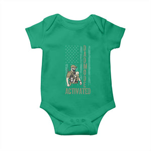 Dad Mode Activated Baby Onesie Tactical Baby Carrier Military Father Amerian Flag