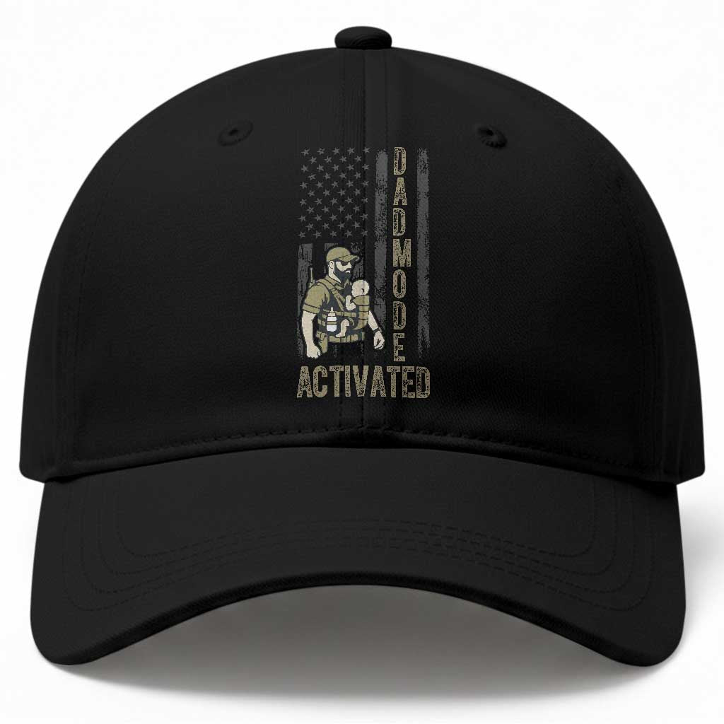 Dad Mode Activated Baseball Cap Tactical Baby Carrier Military Father Amerian Flag TS14 Print Your Wear