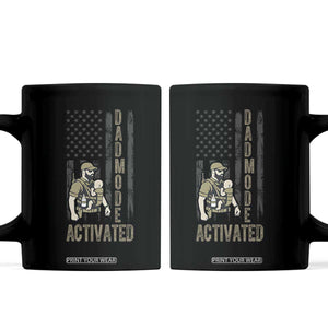 Dad Mode Activated Coffee Mug Tactical Baby Carrier Military Father Amerian Flag