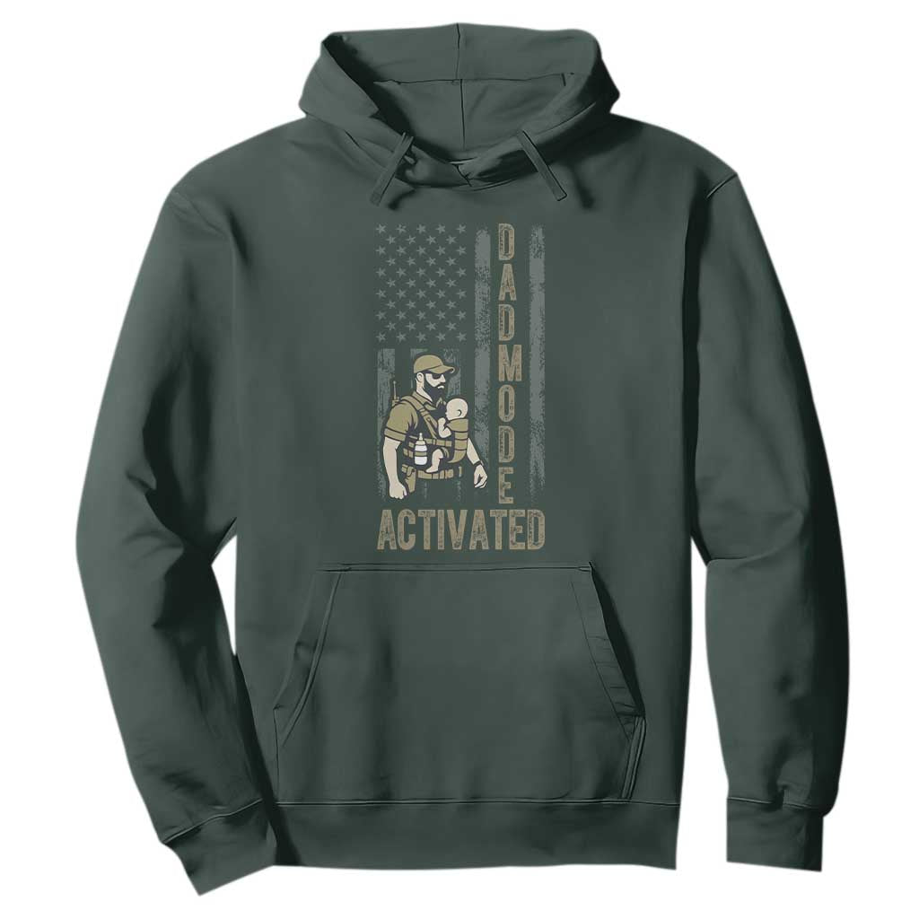 Dad Mode Activated Hoodie Tactical Baby Carrier Military Father Amerian Flag