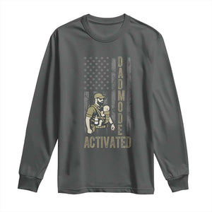 Dad Mode Activated Long Sleeve Shirt Tactical Baby Carrier Military Father Amerian Flag