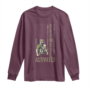 Dad Mode Activated Long Sleeve Shirt Tactical Baby Carrier Military Father Amerian Flag