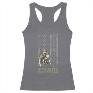 Dad Mode Activated Racerback Tank Top Tactical Baby Carrier Military Father Amerian Flag