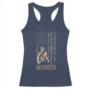 Dad Mode Activated Racerback Tank Top Tactical Baby Carrier Military Father Amerian Flag