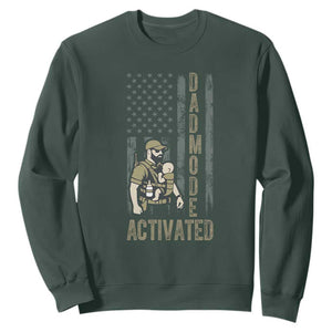 Dad Mode Activated Sweatshirt Tactical Baby Carrier Military Father Amerian Flag