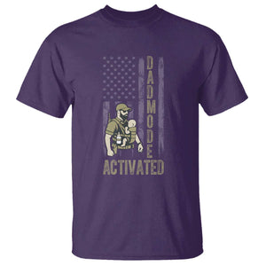 Dad Mode Activated T Shirt Tactical Baby Carrier Military Father Amerian Flag TS14 Purple Print Your Wear