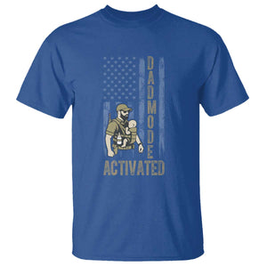 Dad Mode Activated T Shirt Tactical Baby Carrier Military Father Amerian Flag TS14 Royal Blue Print Your Wear