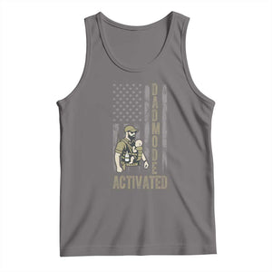 Dad Mode Activated Tank Top Tactical Baby Carrier Military Father Amerian Flag