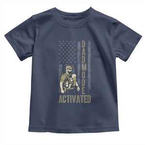 Dad Mode Activated Toddler T Shirt Tactical Baby Carrier Military Father Amerian Flag