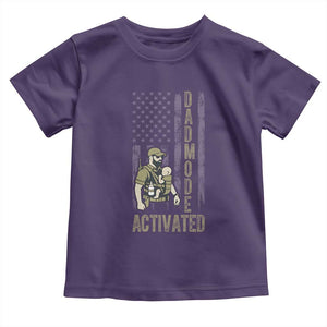 Dad Mode Activated Toddler T Shirt Tactical Baby Carrier Military Father Amerian Flag