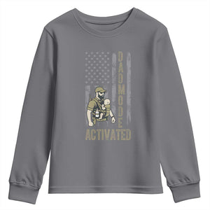 Dad Mode Activated Youth Sweatshirt Tactical Baby Carrier Military Father Amerian Flag