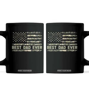 Best Dad Ever Coffee Mug Military Dad American Flag Camo
