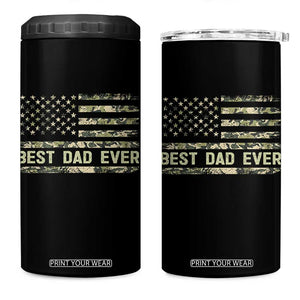 Best Dad Ever 4 in 1 Can Cooler Tumbler Military Dad American Flag Camo