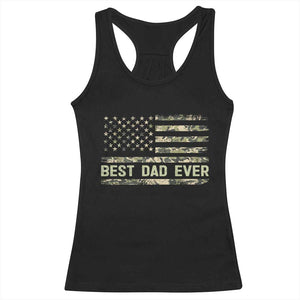 Best Dad Ever Racerback Tank Top Military Dad American Flag Camo
