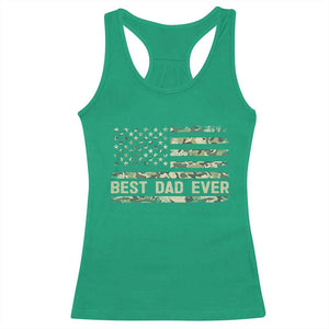 Best Dad Ever Racerback Tank Top Military Dad American Flag Camo