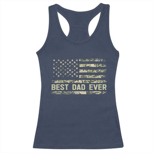 Best Dad Ever Racerback Tank Top Military Dad American Flag Camo