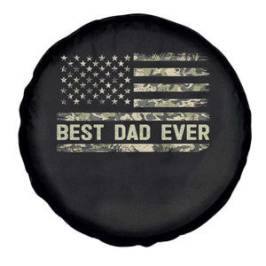 Best Dad Ever Spare Tire Cover Military Dad American Flag Camo